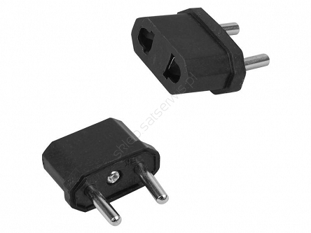 Złącze adapter wtyk PL - gniazdo USA black