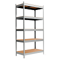 Regał magazynowy używany metalowy stelaż, półki z MDF wymiary 200x90x45
